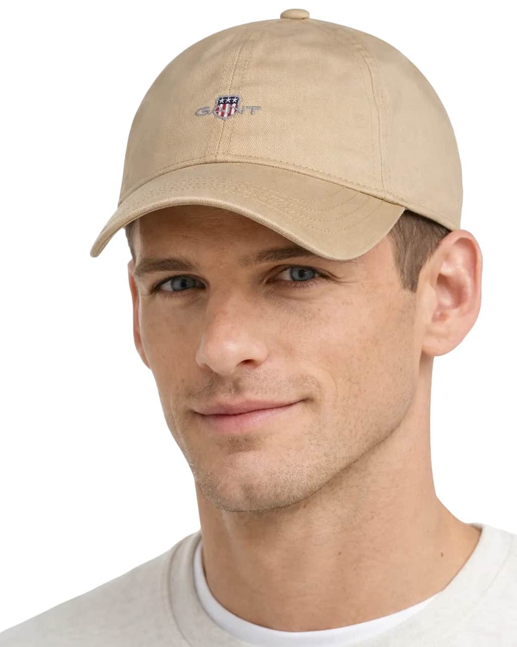 Gant Mens Shield Cotton Twill Baseball Cap Oat Beige