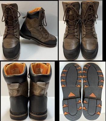 Ridgecut Toughwear Brown Leather 8  Steel Toe ASTM Waterproof Work Boots Sz 12M