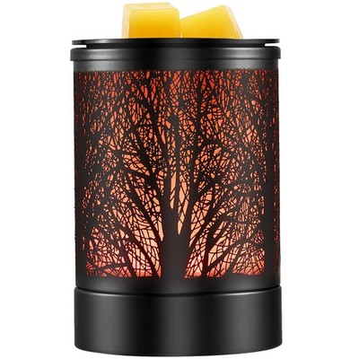 Fragrance Electric Wax Melts Warmer with 7 Colors LED Changing Light Metal Tree