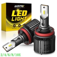 AUXITO H11 H9 LED Headlight Bulbs KIT Low Beam 6000K 20000LM Pure White  2/4X