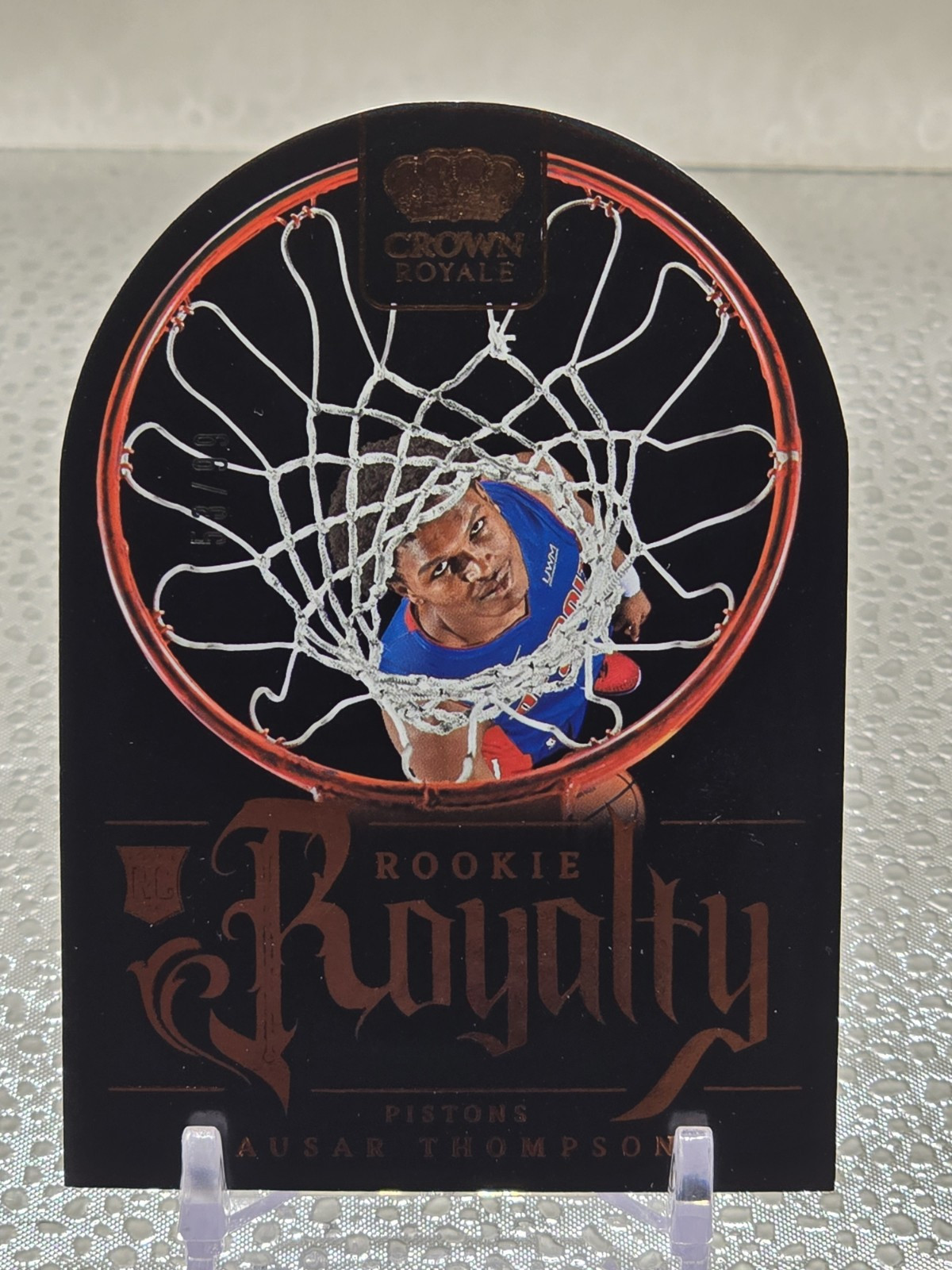 Ausar Thompson #53/99 SP 2023-24 Crown Royale Rookie Royalty Bronze RC Detroit