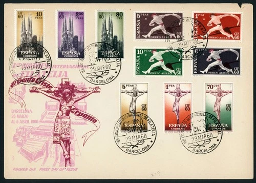 E497 SPAIN #1280/89. CIF´60. FIRST DAY COVER. CATALOG VALUE: 36 €.