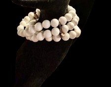 Bracciale Dallas Prince onice bianca triplo filo 18 carati oltre 925 