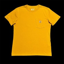 Carhartt Loose Fit Heavyweight Pocket T-shirt Yellow K87-W Womens M 8-10