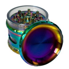 63mm Premium Grinder Rainbow Herb Hredder Metal Magnetic Hand Crusher Spice UK