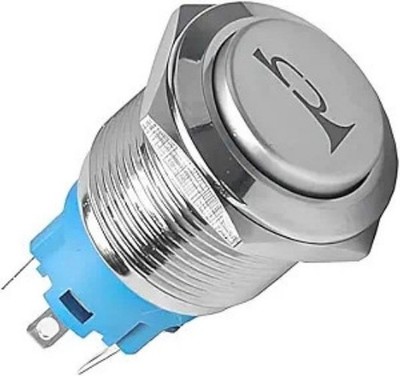 12V 10A 16MM Heavy Duty Stainless Steel Momentary Horn Button Sw Color: Silver