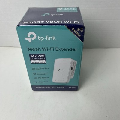 TP-Link AC1200 Dual Band Mesh WiFi Extender - Wi-Fi Dead Zone Killer New Sealed
