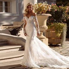 Mermaid Sexy Wedding Dresses For Women Sweetheart Full Lace Bridal Gowns