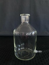 Laboratory Glass 1000mL 1L Aspirator Bottle 10mm Sidearm No #6 Rubber Stopper