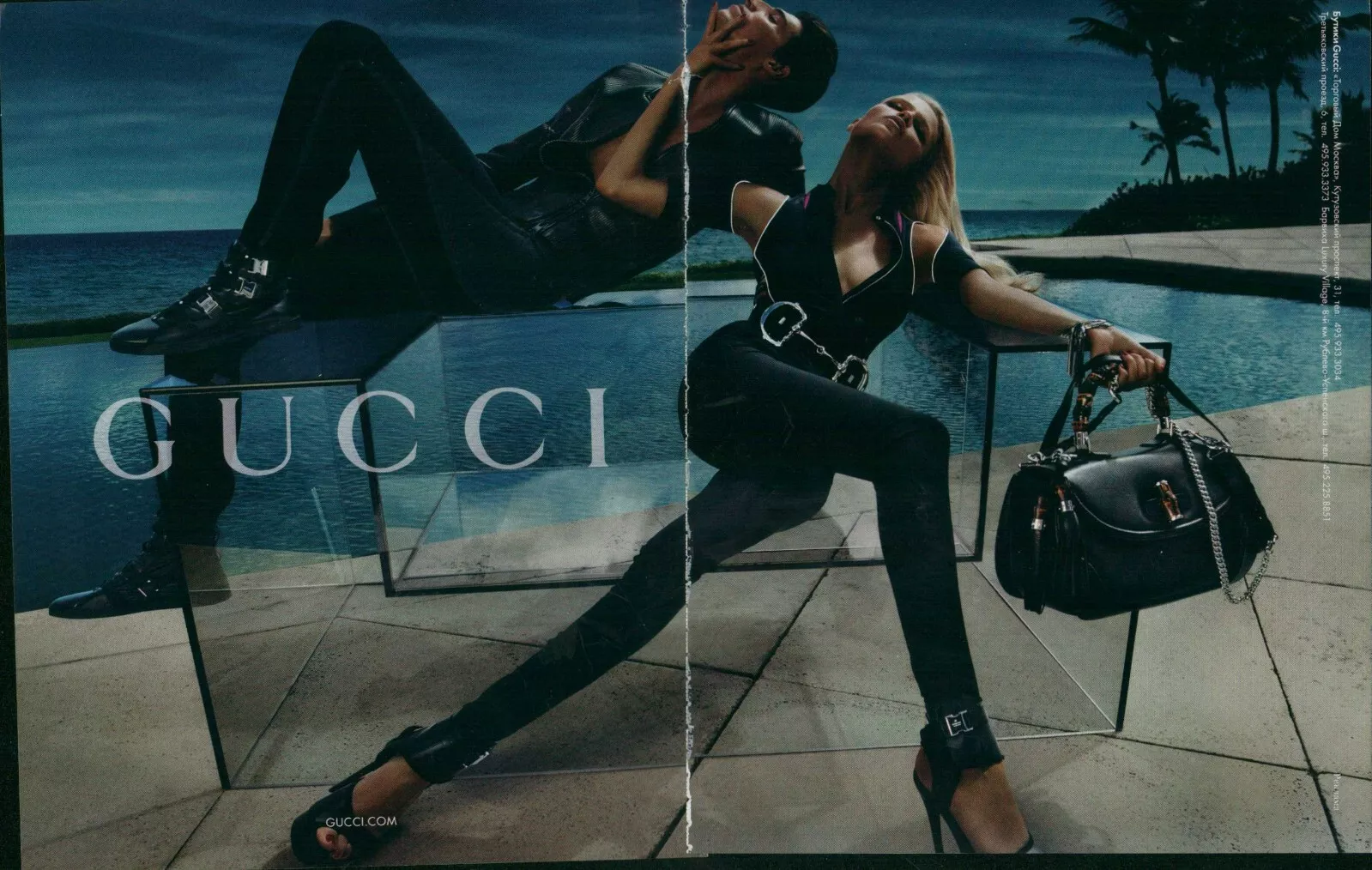 Sacs GUCCI Magazine Impression Publicité Publicité Sac à Main Mode Accessoires 2010