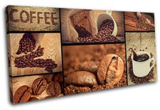 Coffee shop Food Kitchen SINGLE CANVAS WALL ART Picture Print VA