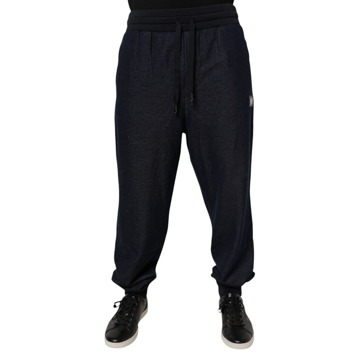 DOLCE & GABBANA Pants Black Jacquard Jogger Men Sweatpants