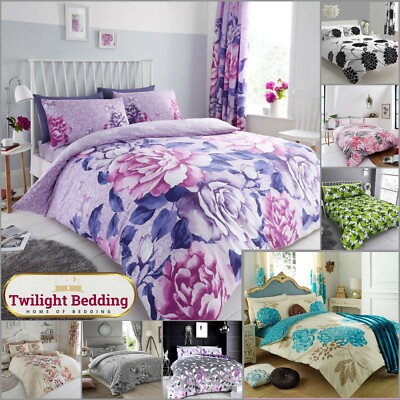 Modern Duvet Cover Pillowcase Reversible Fl Bedding Set Soft Quilt Covers Modern Duvet Cover Pillowcase, Twilight Bedding Set