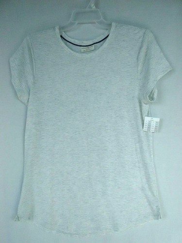 Women Large Bobbie Brooks Light Gray Crew Knit Top T-shirt New - Picture 4 of 8