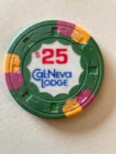 Cal Neva Lodge $25.00 Casino Chip Lake Tahoe Nevada