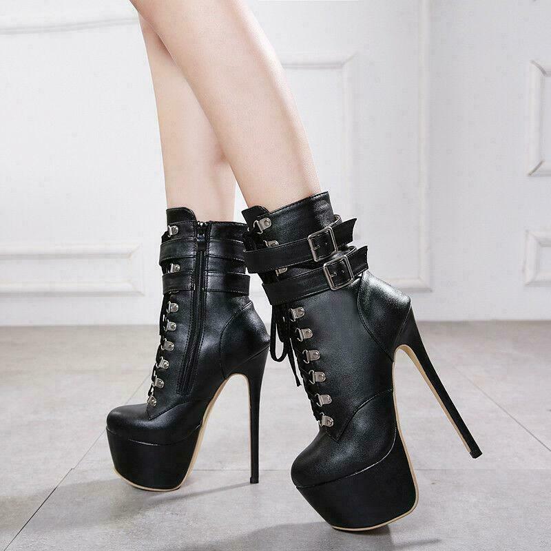 High Heel Stiletto Platform Round Toe 