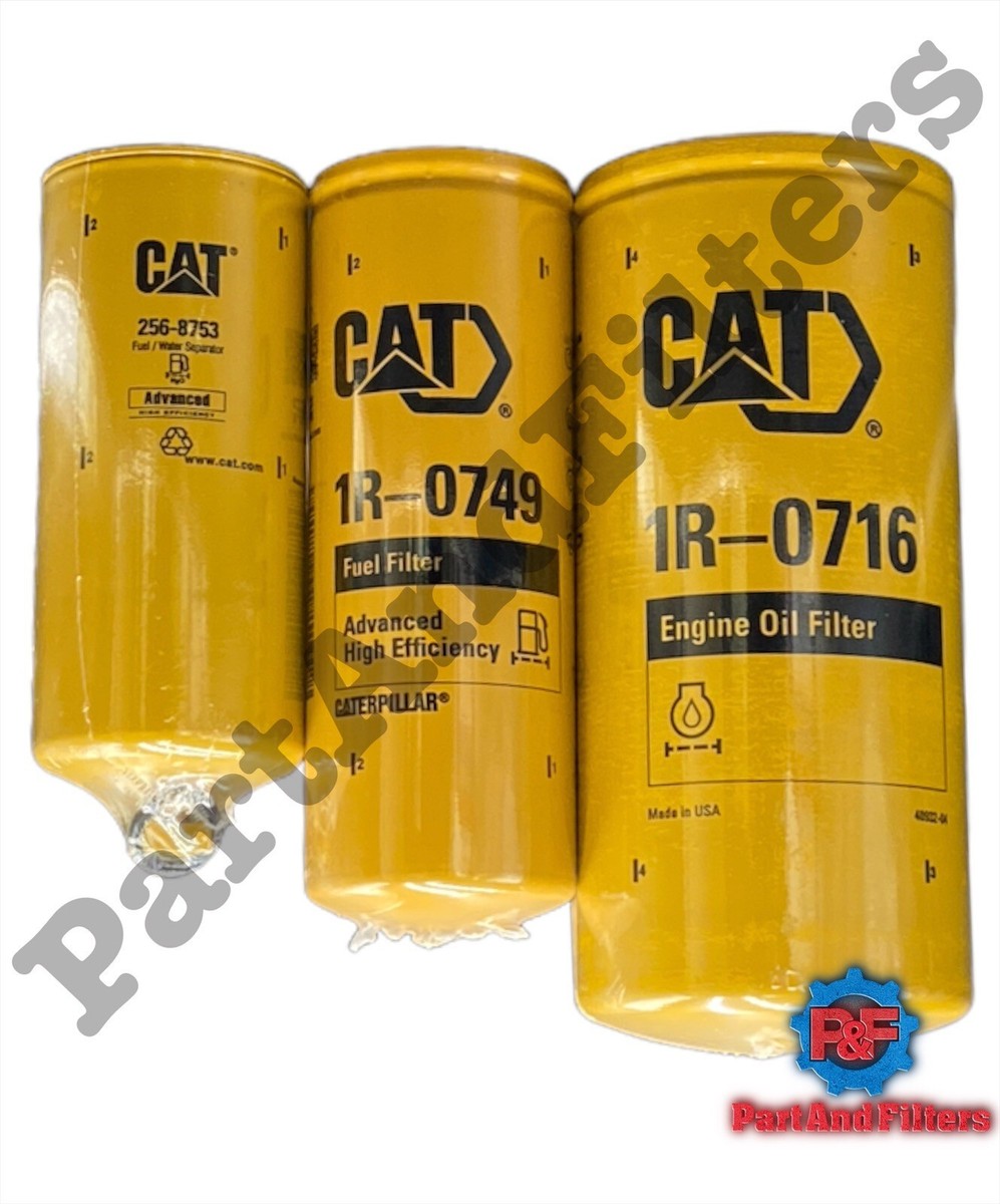 CAT Engine Oil Change Filter Kit – 1R-0716, 1R-0749, 256-8753 – Genuine CAT