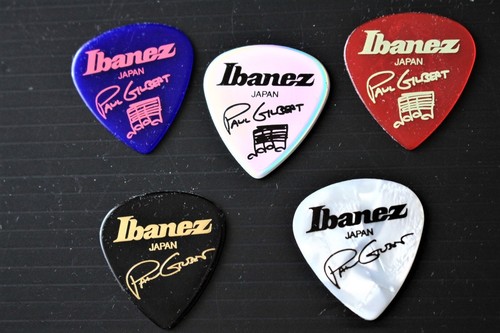 Lot of 5 Paul Gilbert Signature Guitar Picks by Ibanez Japan 5 Colors and Styles - Picture 5 of 16