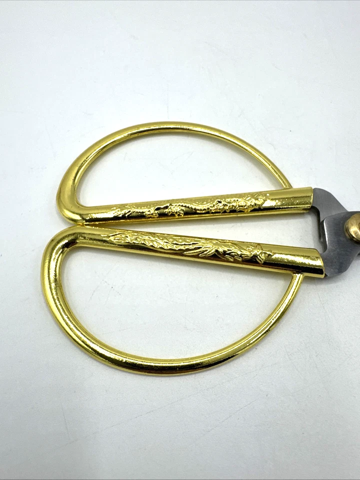 Dragon and Phoenix Scissors 6 1/2 inches Gold Stainless Steel Sewing Bonsai - Image 4 of 4