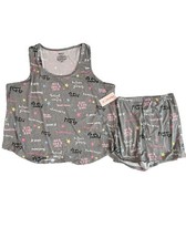 Joyspun Women's SIZE 3X 22W-24W Print Tank Top and Shorts Pajama Set, 2-Piece