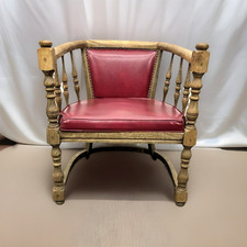 Gründerzeit Armlehnstuhl Art Deco Büro Massivholz Antik