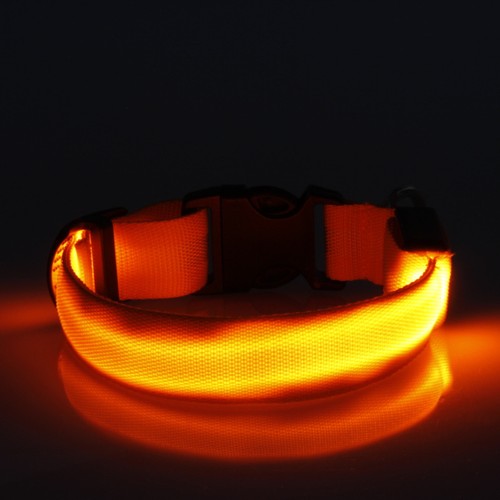 LED Glow Collar Dog Puppy Pet Flashing Light Safety Glow In The Dark FAST POST - Picture 68 of 81