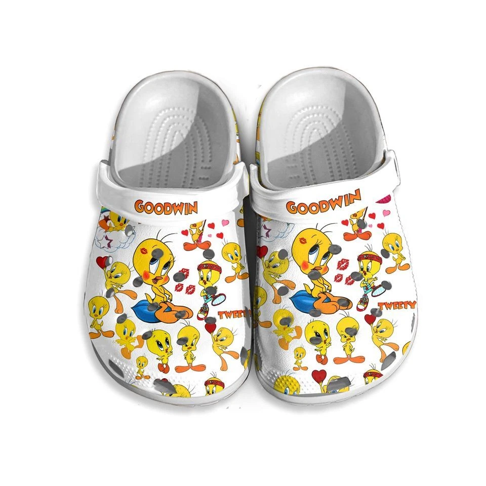 Custom Name Tweety Bird Clogs Shoes