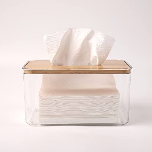 Acrylic Tissue Box, Acrylic Dryer Sheet Holder for Laundry Room, 1 Transparent - Imagen 7 de 7
