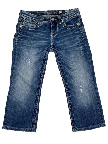 Enfants Filles Extensible Brodé Denim Jeans Mode Fanée Mode Jegging