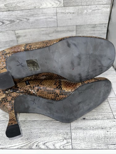 Free People Womens Remy Leather Ankle Booties Cuero Snake EU 39 US 8 1/2 New - Picture 6 of 6