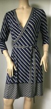 MAX STUDIO Abstract Print 3/4 Sleeve Wrap Dress (Size S)