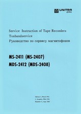 Unitra MS-2407/ MDS-2408/ MS-2411/ MDS-2412 - Taśma stereo - Instrukcja serwisowa
