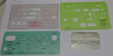 Vintage - LOT of Drafting Engineering GUIDES Templates - Russ RapiDesign