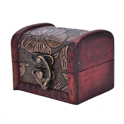 Wooden Vintage Treasure Chest Wood Jewellery Storage Box Case Organiser Ring、.AU - Picture 11 of 12