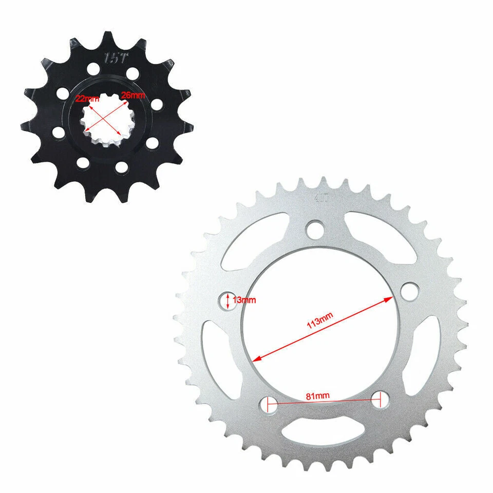Piñones delanteros 41T traseros 15T para Honda CB500F/X CBR500R 13-18 CTX700 NC 700 750 Foto 2 de 3