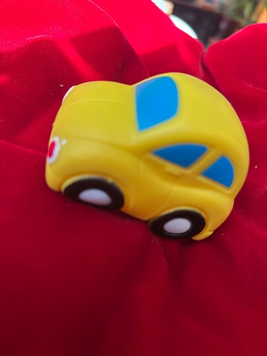 CE Babies Rubber Yellow Car Infant Toy Bath Fun 2.5" Long