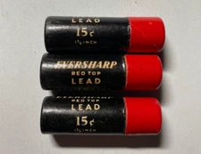 Three Tubes Eversharp Red Top Medium Thin Mechanical Pencil Lead .9mm 1 3/8"