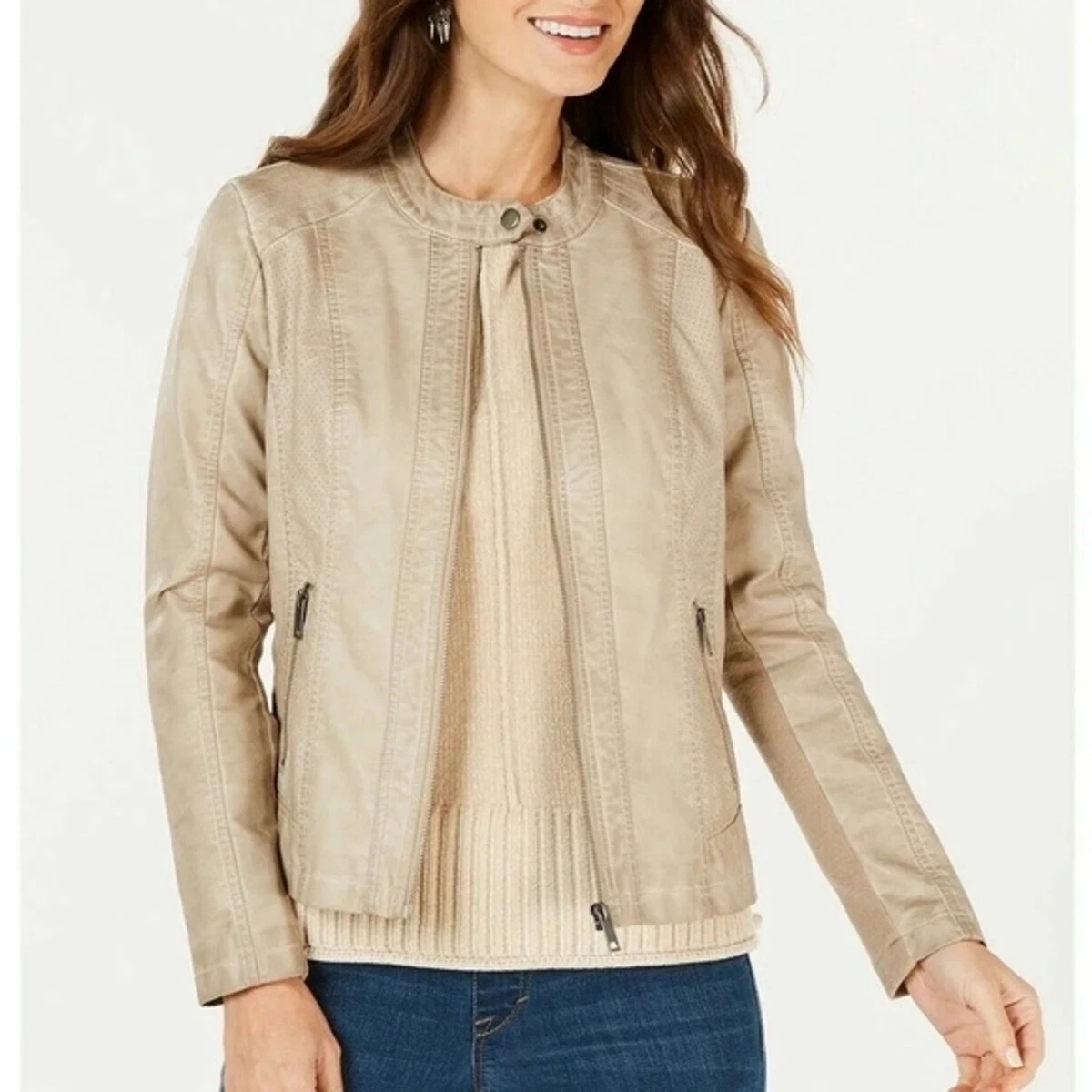 Style & co leather best sale jacket