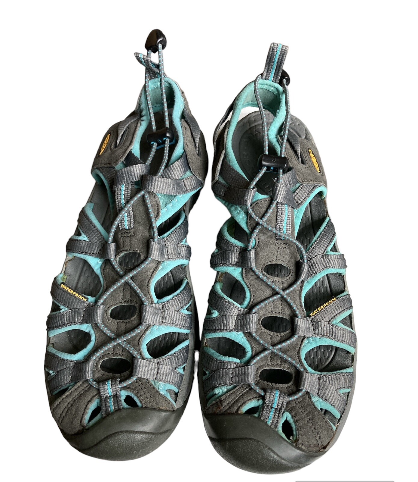 Sandali Keen impermeabili aperti sandali da trekking Gorpcore outdoor grigio verde acqua taglia 9 5