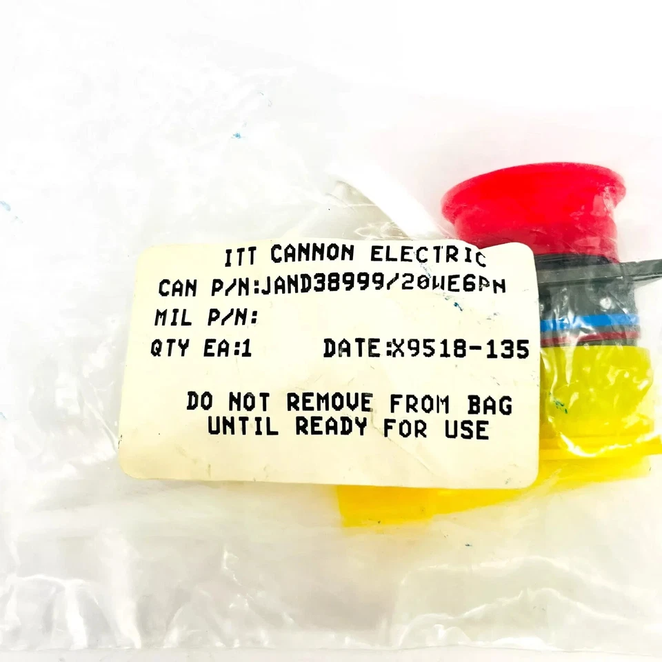 ITT Cannon JAND38999/20WE6PN Circular Connector 6 Pos w/ 030-2155-00 Contacts - Image 2 of 4