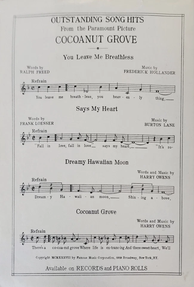 Heart And Soul Larry Clinton Piano Song Lyrics Sheet Music - Image 2 of 3