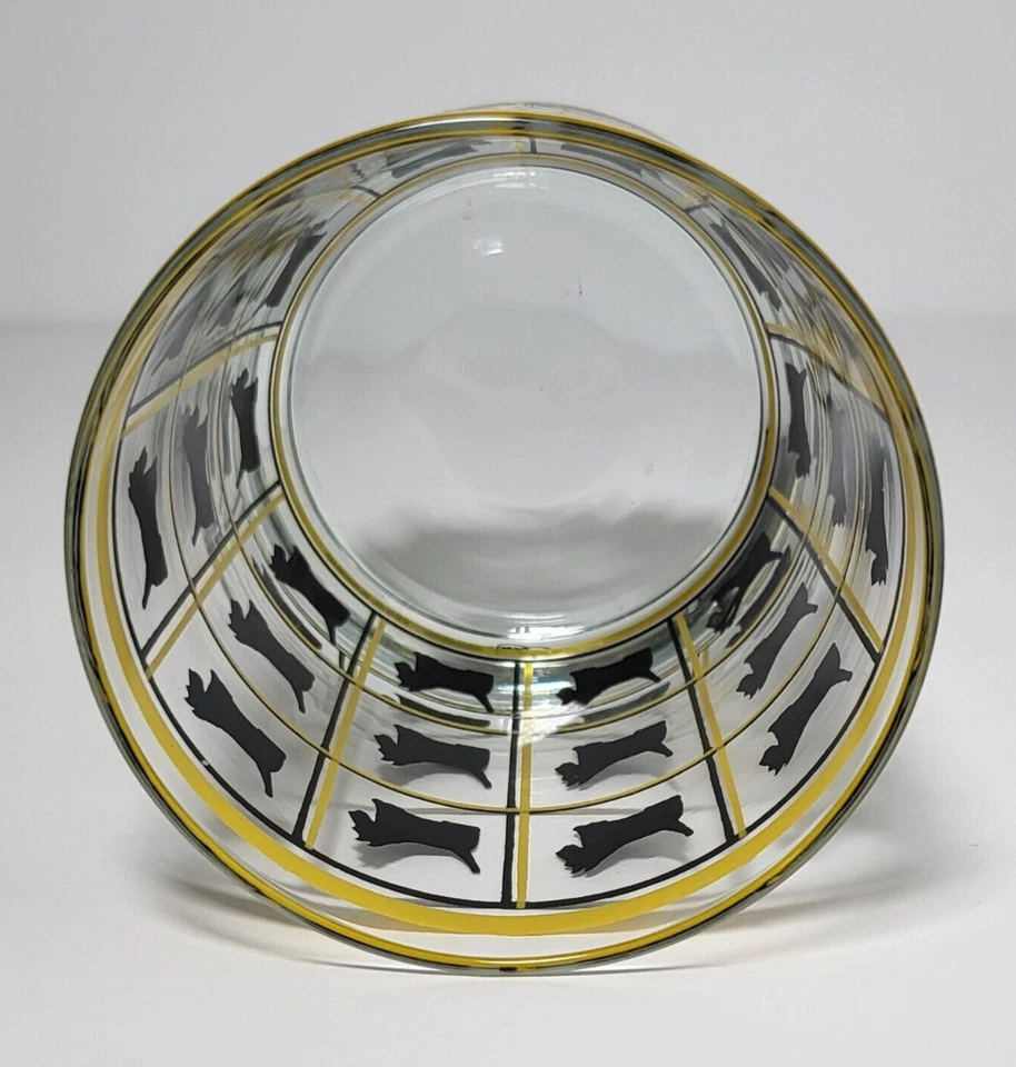 Vidrio Dept 56 Scottie Terrier amarillo negro 8 oz Foto 3 de 4