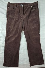 Lilly Pulitzer White Label Vintage Embroidered Palm Tree Brown Corduroy Pants 14