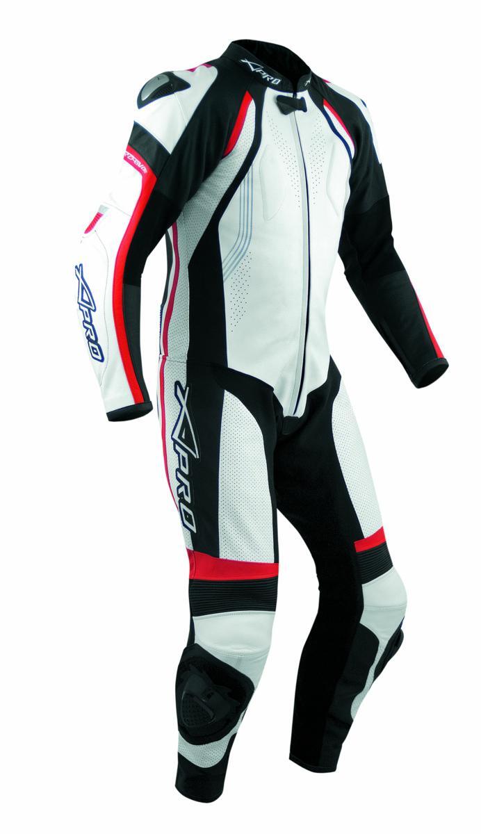 Motorcycle Motorbike Full Body one pc Perforated Leather Race Suit  Red 56
