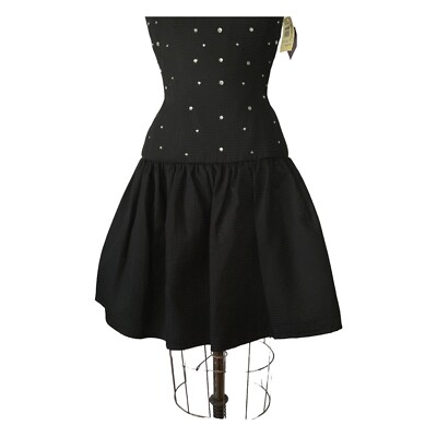 white christmas dresses Confident Ruched Corset Mini Dress in Black main image 0