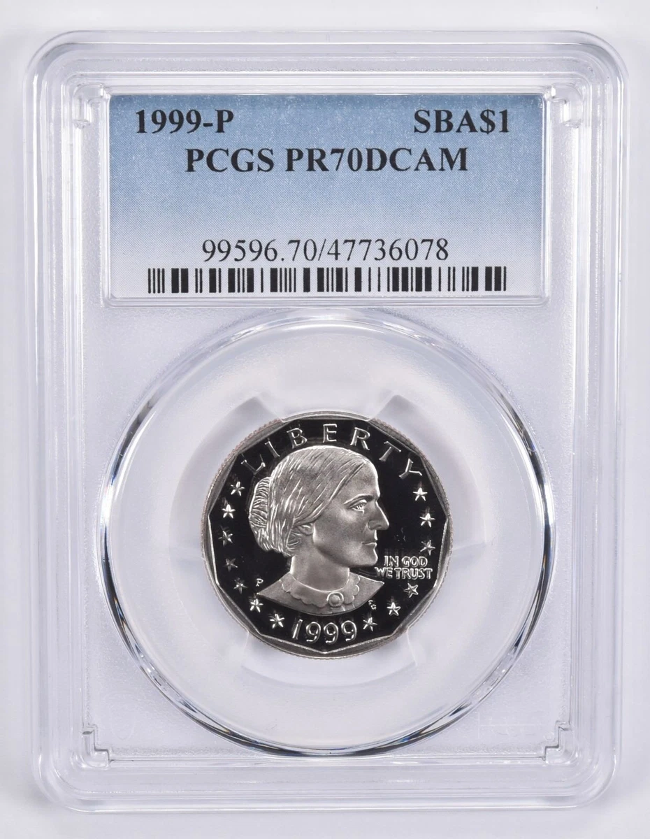 Uncirculated 1999 Susan B Anthony Dollars (1979-1981, 1999) for