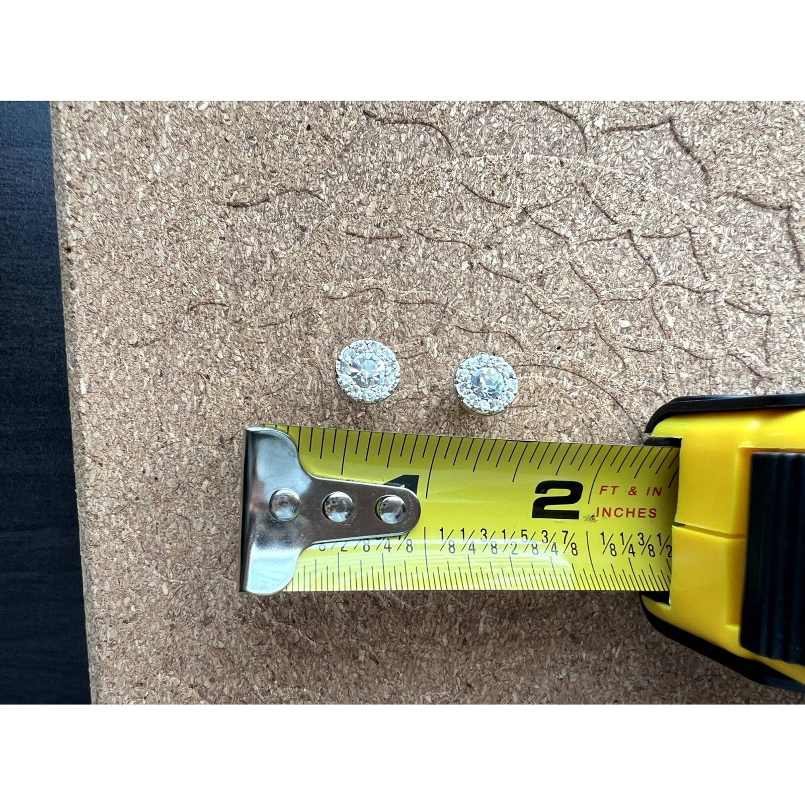 Sterling silver cluster rhinestone studs earrings - image 3