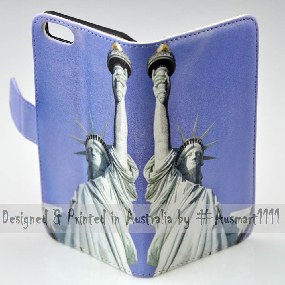 For HTC Series Mobile Phone - Statue of Liberty Print Wallet Phone Case Cover