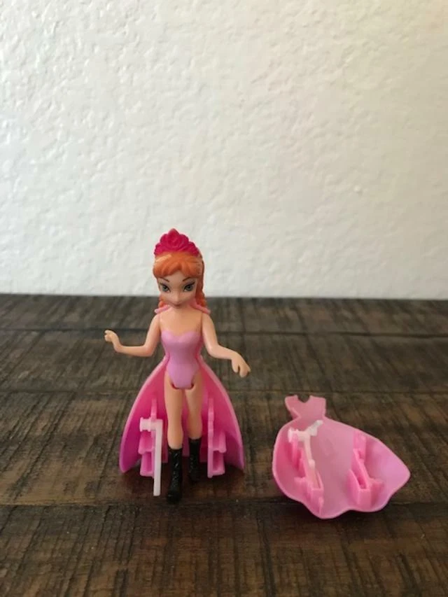 2009 Mattel Polly Pocket Disney Princesa Clipe Mágico Anna 4" Estatueta Solta - Imagem 3 de 3