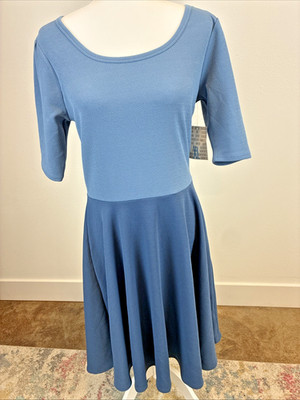 Lula Roe XL Dress Blue Fit Flair 